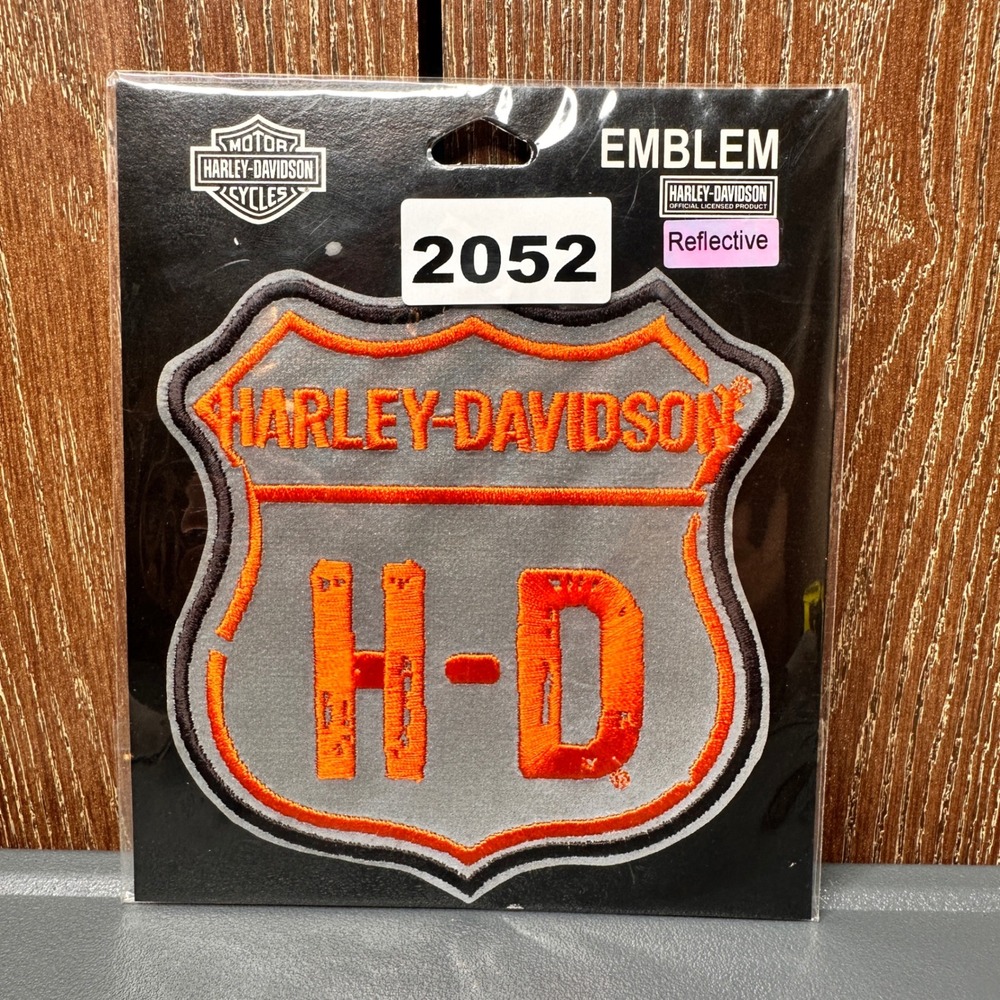 NEW 2007 Harley-Davidson 5" Reflective Sew-On Emblem Patch Shield Embroider Y2K